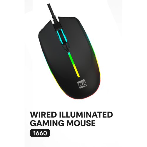 R8 1660 Wired Gaming Mouse with RGB Effects