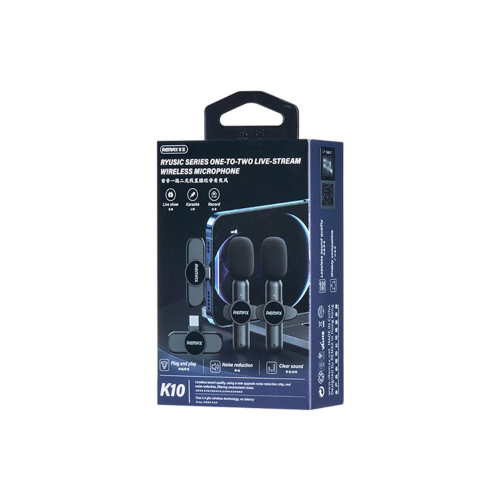 Remax Ryusic K10 One-to-Two Wireless Microphone for Livestreaming