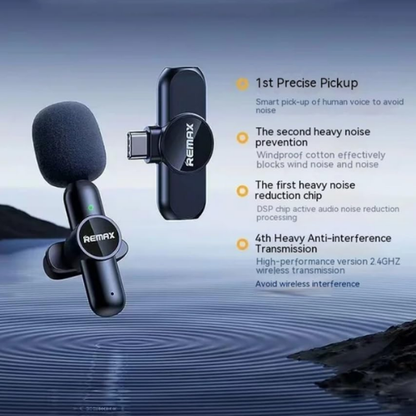 Remax Ryusic K10 One-to-Two Wireless Microphone for Livestreaming