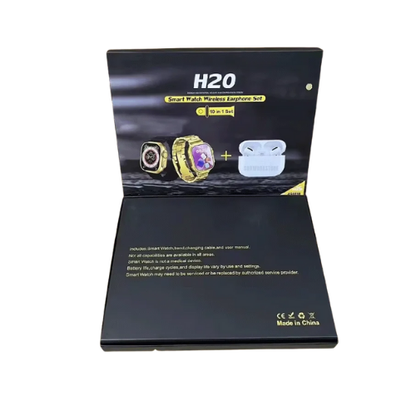 H20 Smart Watch with Wireless Earphone Combo Set