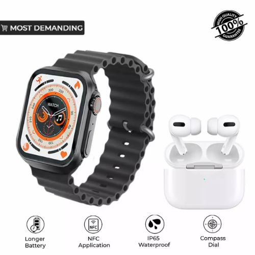 H20 Smart Watch with Wireless Earphone Combo Set