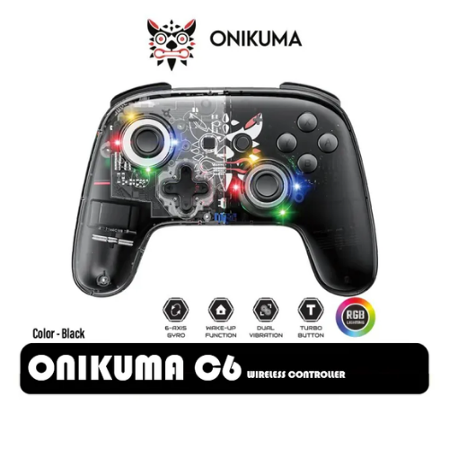 C6 Wireless Controller with Dual Vibration Gamepad