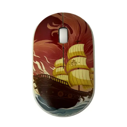 R8 1732 Wireless Mouse White Deer Ergonomic Design