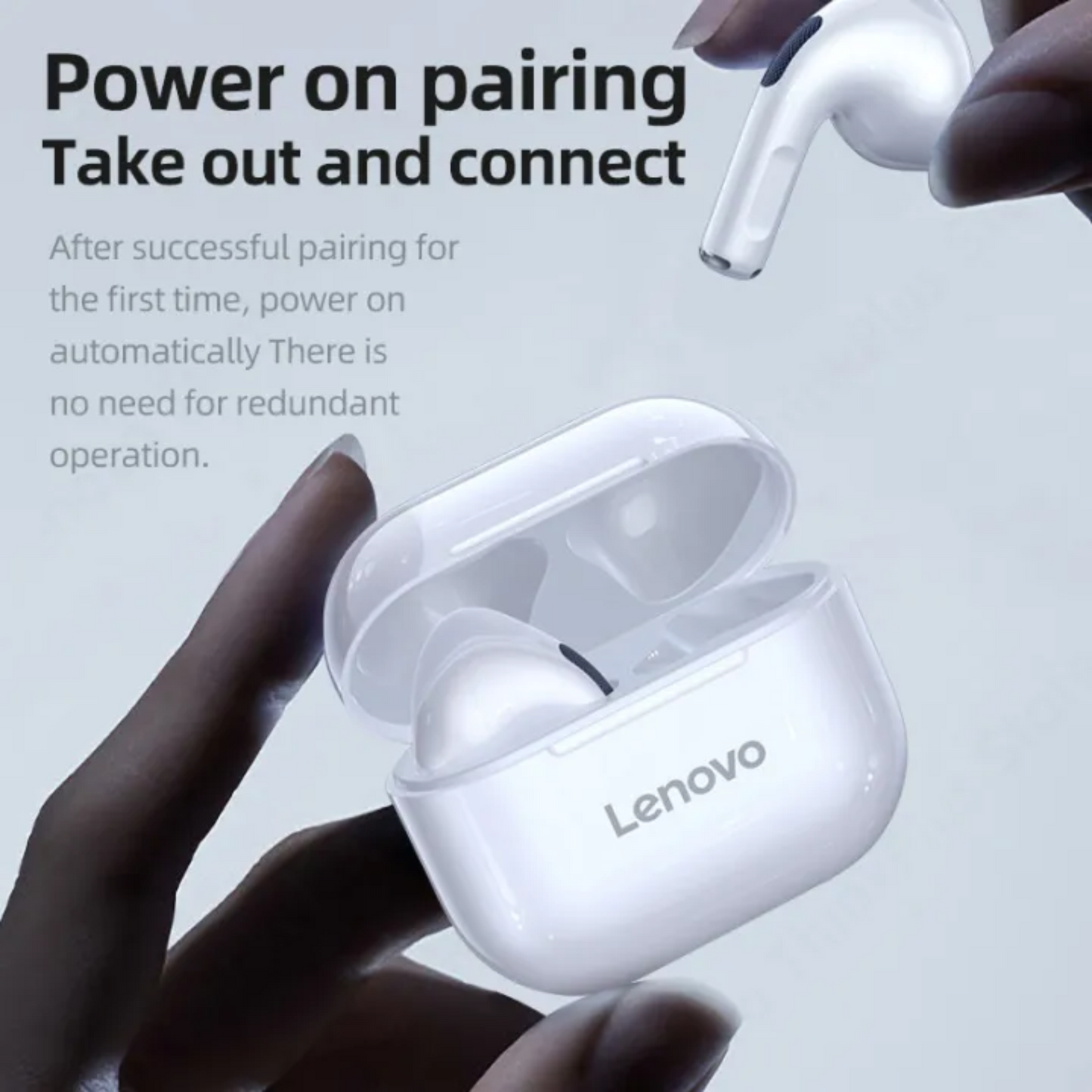 Lenovo LP40 LivePods – Wireless Earbuds, Deep Bass Sound